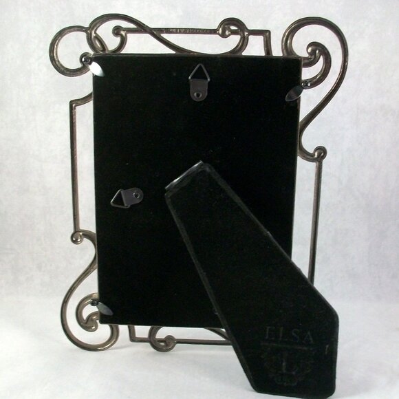 Cross Stitch Raggedy Ann Doll Antiqued Copper Openwork Scroll Metal Frame 7" x 9 - Picture 2 of 5